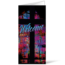 Welcome Cross Stained Glass 