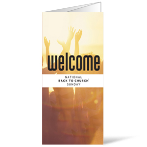 Back to Church Welcomes You Orange Bulletins