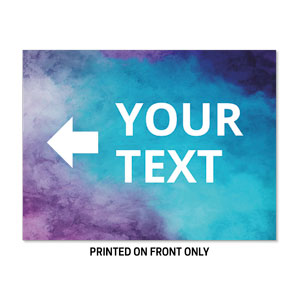 Blue Stucco Your Text 23" x 17.25" Rigid Sign