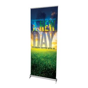 New Day Easter 2'7" x 6'7"  Vinyl Banner