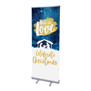 Painted Nativity 2'7" x 6'7"  Vinyl Banner