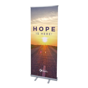 BTCS Hope Is Here 2'7" x 6'7"  Vinyl Banner