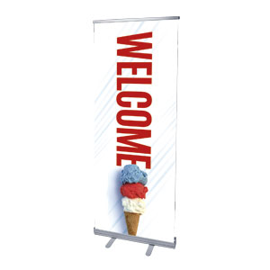 Fourth of July Picnic 2'7" x 6'7"  Vinyl Banner