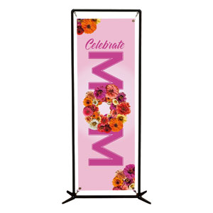 Celebrate Mom Pink 2' x 6' Banner