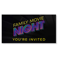 Family Movie Night Neon 