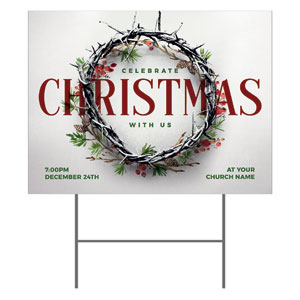 Christmas Crown Wreath 18"x24" YardSigns