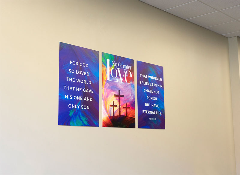 Wall Art, Easter, Hope Lives Tomb Triptych, 23 x 34.5 3