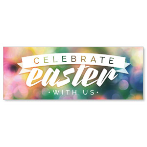 Celebrate Easter Blurred - 3x8 Stock Outdoor Banners