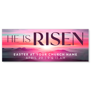 Risen Pink Sunrise ImpactBanners