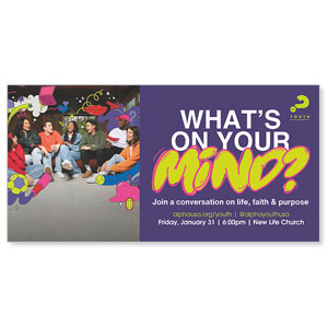 Alpha Youth What's On Your Mind? Friends Purple ImpactBanners