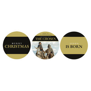 The Chosen Christmas Set Circle Handheld Signs