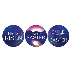 Easter Cross Tomb Set Circle Handheld Signs