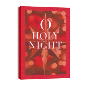 O Holy Night Red Star 24in x 36in Canvas Prints