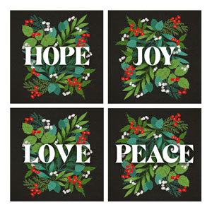 Holly and Ivy Advent Set 24 x 24 Canvas Prints