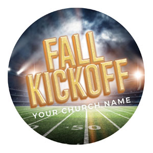 Fall Kickoff Stadium Circle InviteCards 