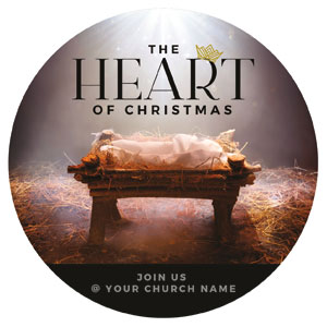 The Heart of Christmas Circle InviteCards 