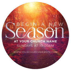 Begin A New Season Circle InviteCards 