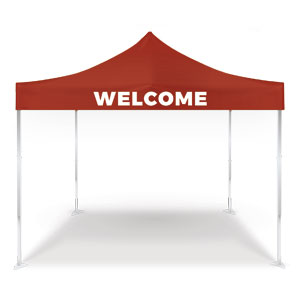 Red Welcome Pop Up Canopy Tents