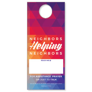 Geometric Bold Helping Neighbors DoorHangers