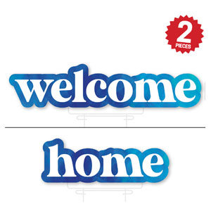 Welcome Home Blues Pair Die Cut Yard Sign