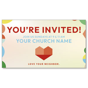 Love Your Neighbor Invite 2" x 3.5" Flat Invite