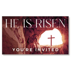 He Is Risen Tomb Cross Invite 