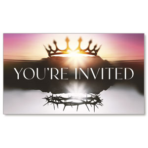 Risen Indeed Crowns Invite 2" x 3.5" Flat Invite