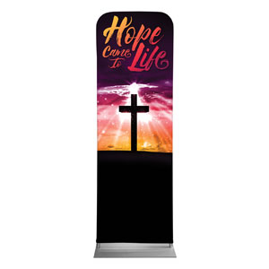 Hope Life Cross 2' x 6' Sleeve Banner
