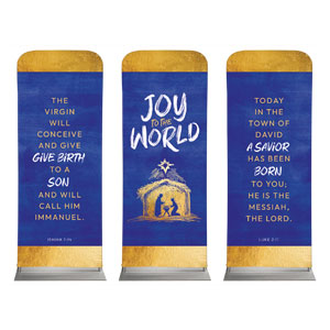 Joy to the World Nativity Triptych 2'7" x 6'7" Sleeve Banners