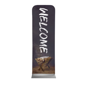 O Come Adore Manger  2' x 6' Sleeve Banner