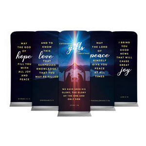 Experience the Gifts of Christmas Set 2'7" x 6'7" Sleeve Banners