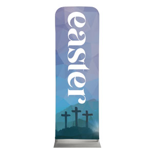 Easter Mosaic Crosses 2' x 6' Sleeve Banner