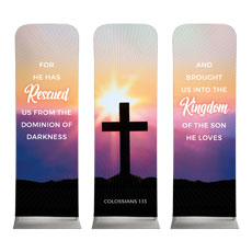 Hope Is Alive Sunrise Cross Triptych 