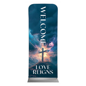 Love Reigns Cross 2'7" x 6'7" Sleeve Banners