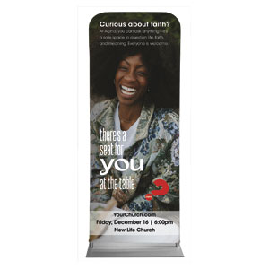 Alpha Table Happy Woman 2'7" x 6'7" Sleeve Banners