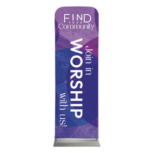 Find Your Community Worship 2' x 6' Sleeve Banner