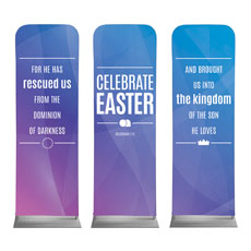 Bright Gradient Easter Triptych 