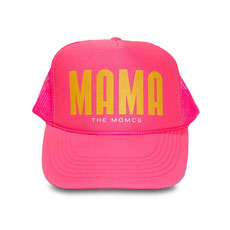 MomCo "MAMA" Trucker Hat - Neon Pink 