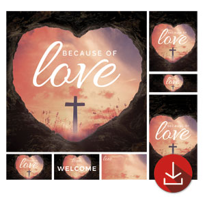 Because of Love Church Graphic Bundles