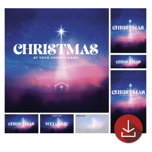 Christmas Stable Church Graphic Bundles