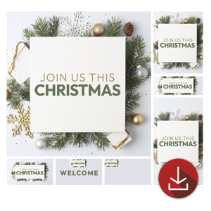 Christmas QR Code Church Graphic Bundles