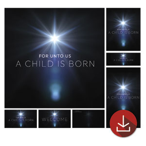 Unto Us A Child is Born Church Graphic Bundles