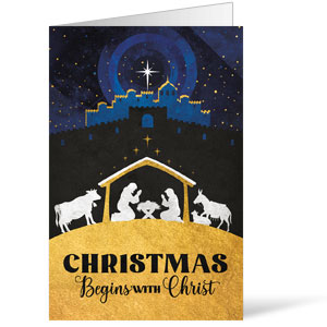 Nativity Begins with Christ Bulletins 8.5 x 11