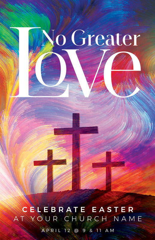 Church Postcards, Easter, No Greater Love, 5.5 X 8.5