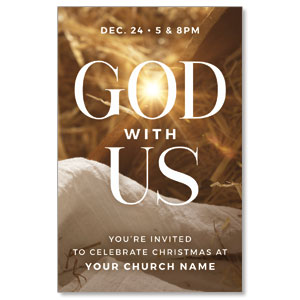 God With Us Manger Gold 4/4 ImpactCards