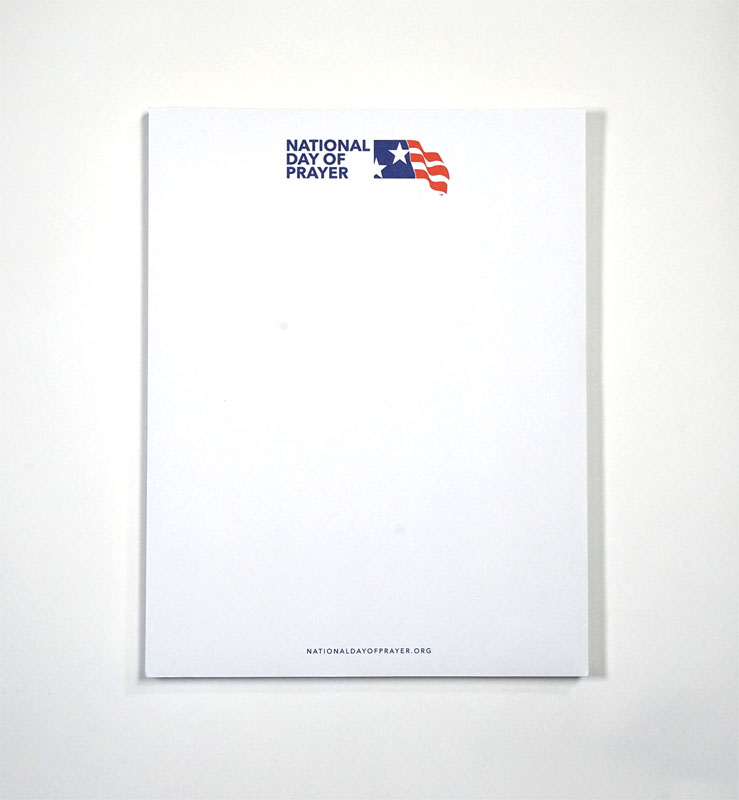 Accessories, National Day of Prayer, National Day of Prayer Letterheads - 100 Pack