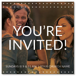 Bringing People to Jesus Invite 2.5" x 2.5" Small Square