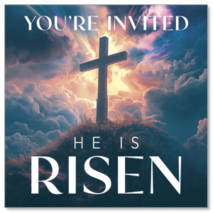 Easter He Is Risen Invite 2.5" x 2.5" Small Square