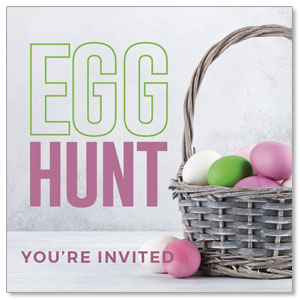 Egg Hunt Basket Invite 2.5" x 2.5" Small Square