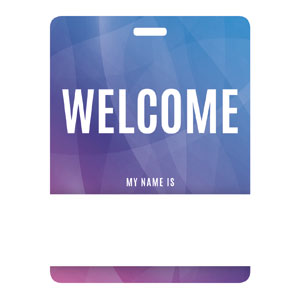 Bright Gradient Welcome Name Badges